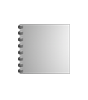Broschüre mit Metall-Spiralbindung, Endformat Quadrat 10,5 cm x 10,5 cm, 108-seitig
