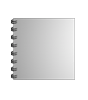 Broschüre mit Metall-Spiralbindung, Endformat Quadrat 14,8 cm x 14,8 cm, 400-seitig