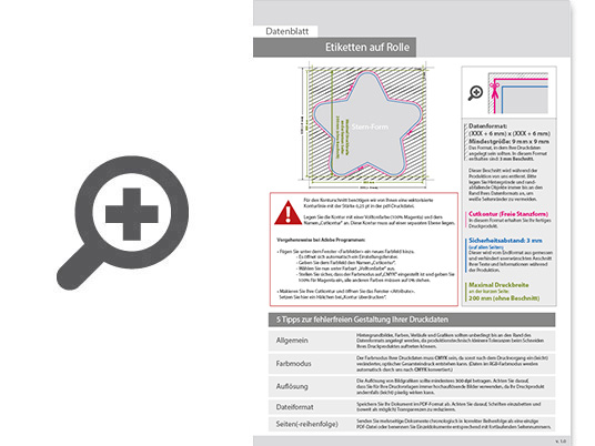Product Bild hochwertige_etiketten_auf_rolle_in_stern-form
