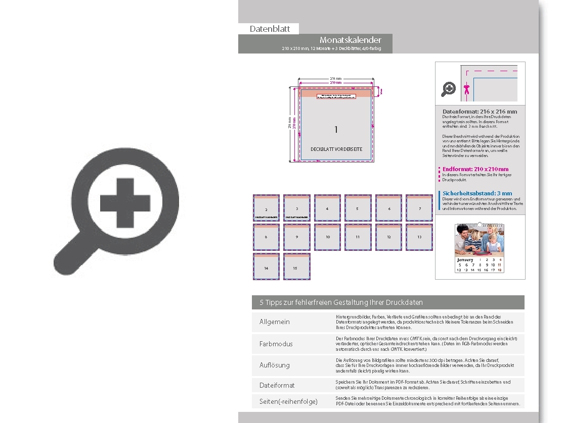 Product Bild monatskalender_15_blatt_(12_monate_+_3_deckbl__tter)__einseitig_bedruckt_4_0_farbig__quadrat_(210_x_210_mm)
