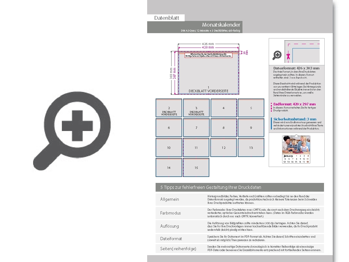 Product Bild monatskalender_15_blatt_(12_monate_+_3_deckbl__tter)__einseitig_bedruckt_4_0_farbig__din_a3_quer_(420_x_297_mm)